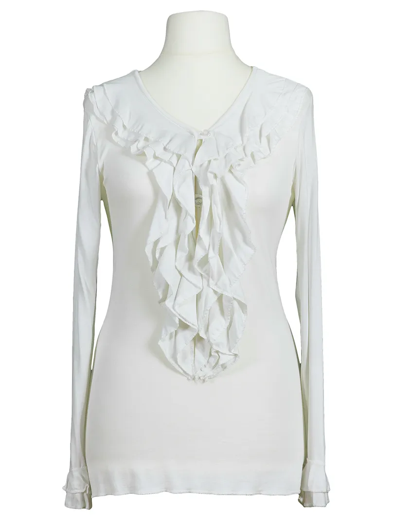 Shirt R�schen in  wei� von Les bonnes Copines (Bild 1)