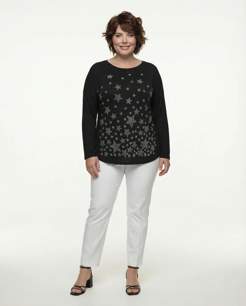 Shirt Sterne in  schwarz von To Shine (Bild 3)