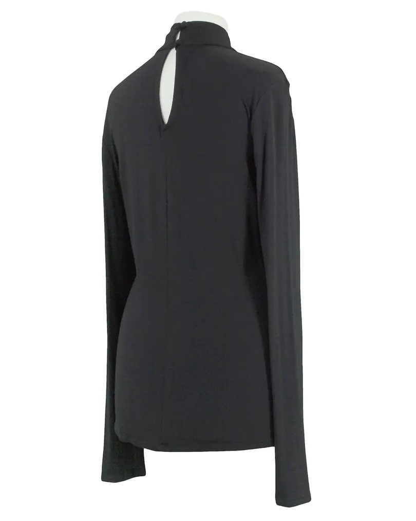 Shirt Wickeloptik in  schwarz von S-twelve (Bild 2)