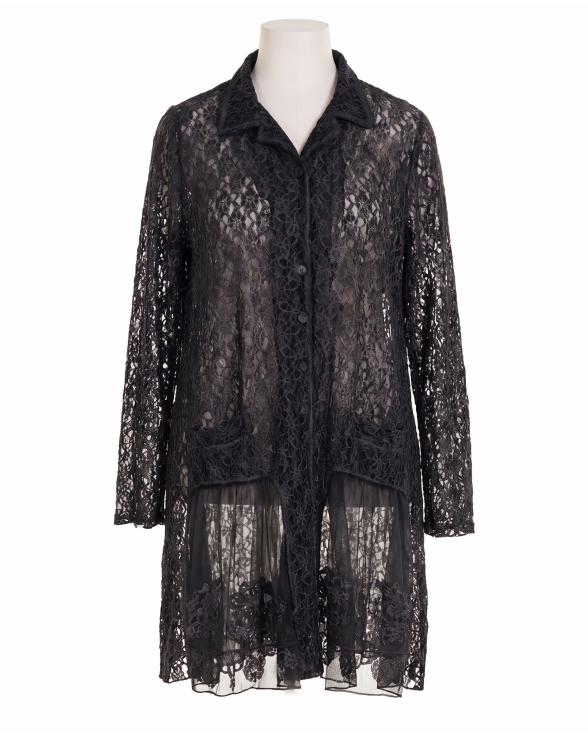 Spitzenjacke mit Seide in schwarz von Manga