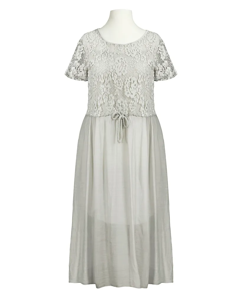 Spitzenkleid 2-tlg. mit Seide in  grau von Diana (Bild 1)