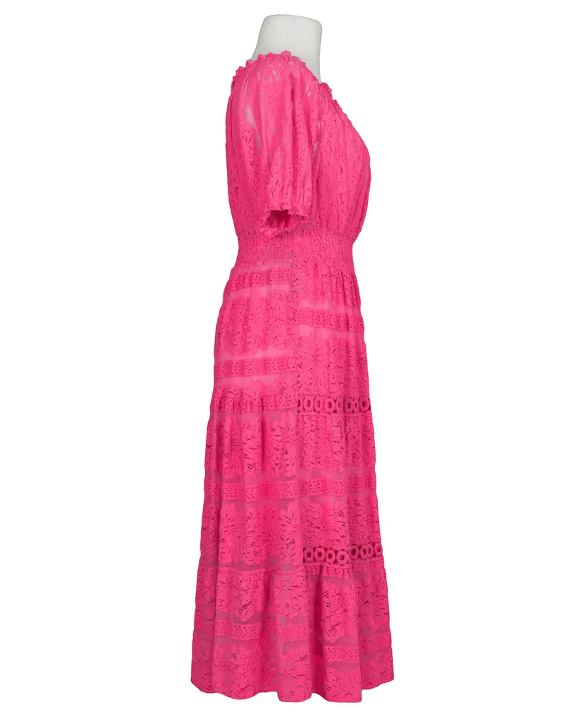 Spitzenkleid Baumwolle in  pink von H. Trend (Bild 2)