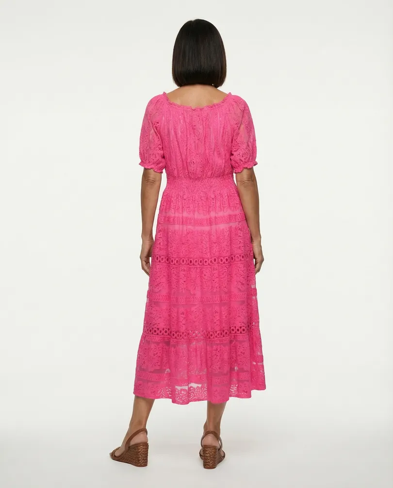 Spitzenkleid Baumwolle in  pink von H. Trend (Bild 4)