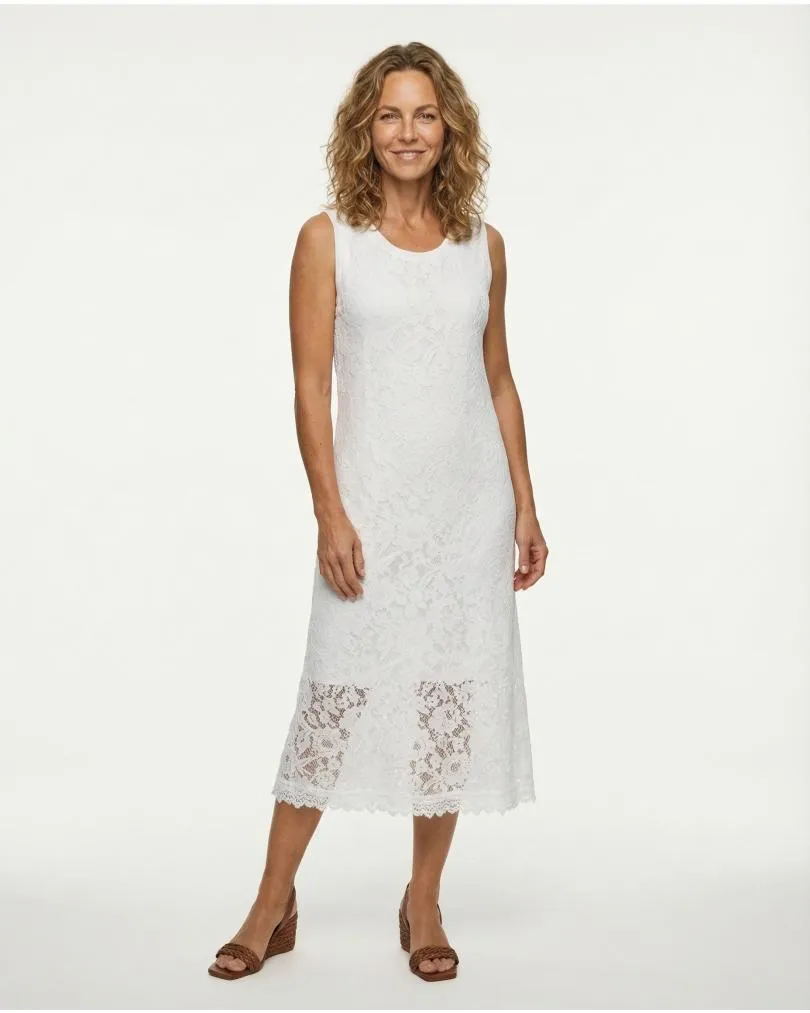 Spitzenkleid mit Seide in  wei� von Diana (Bild 3)