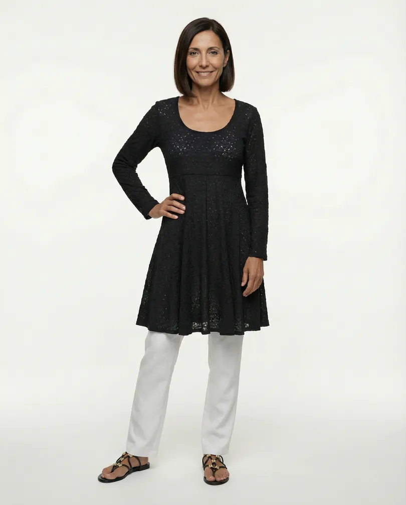 Spitzentunika in  schwarz von FASHION (Bild 3)