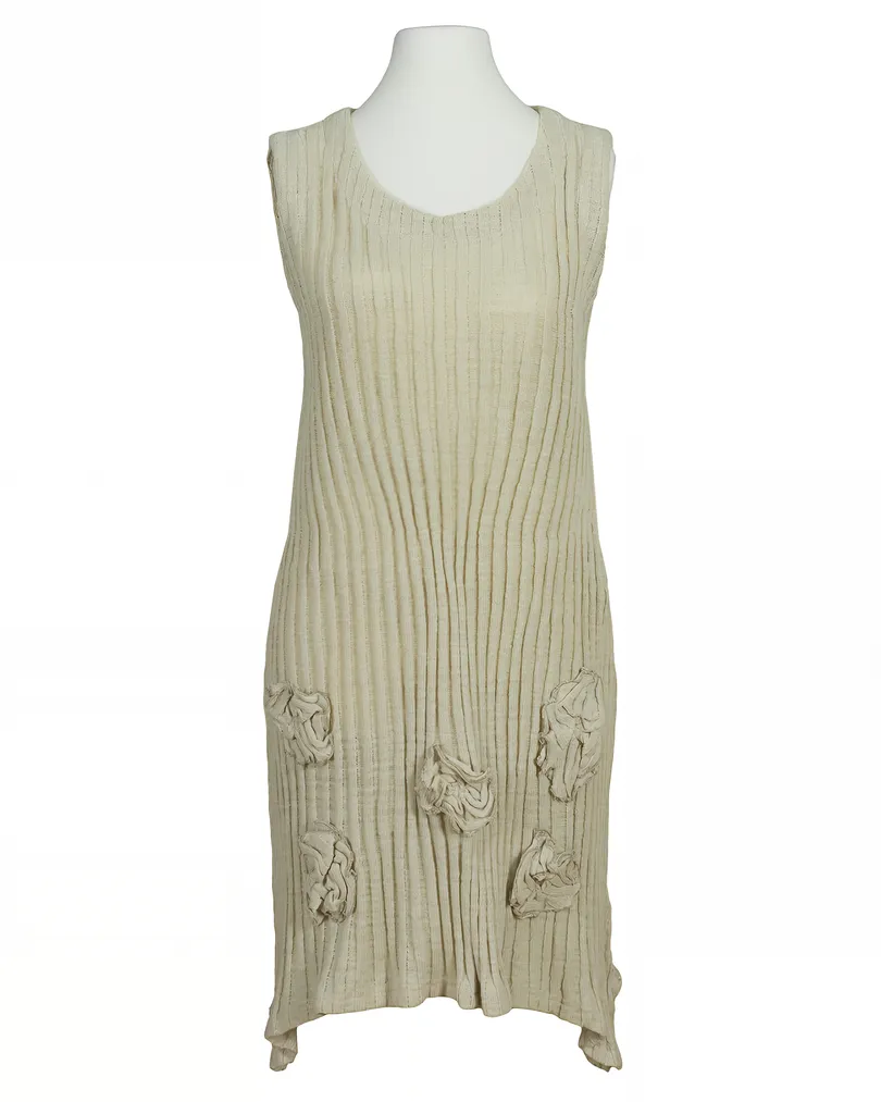 Tunika mit Leinen in beige von Vincenzo Allocca