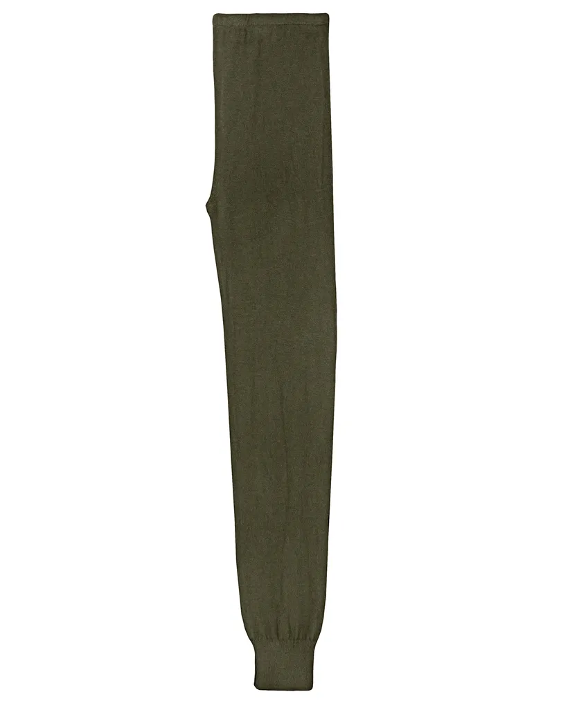 Strick Leggings mit Viskose in khaki von New Collection