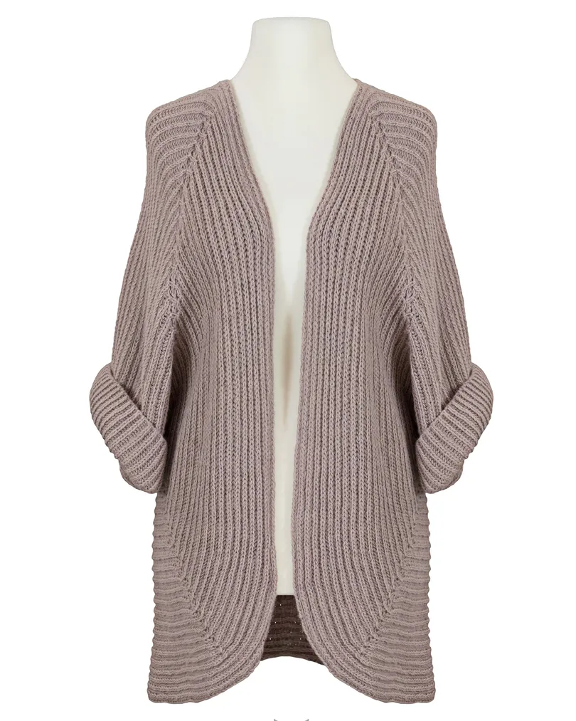 Strickh�lle Cape-Stil in  rosa von Spaziodonna (Bild 2)