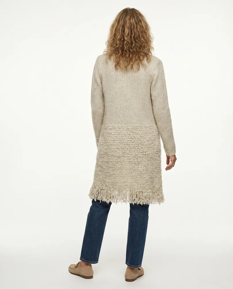 Strickh�lle mit Boucl� in  beige von COCOMIN (Bild 4)