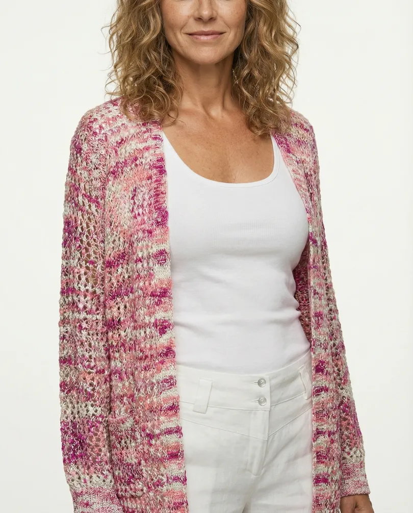 Strickh�lle mit Glanzgarn in  pink von LAETITIA MEM (Bild 4)