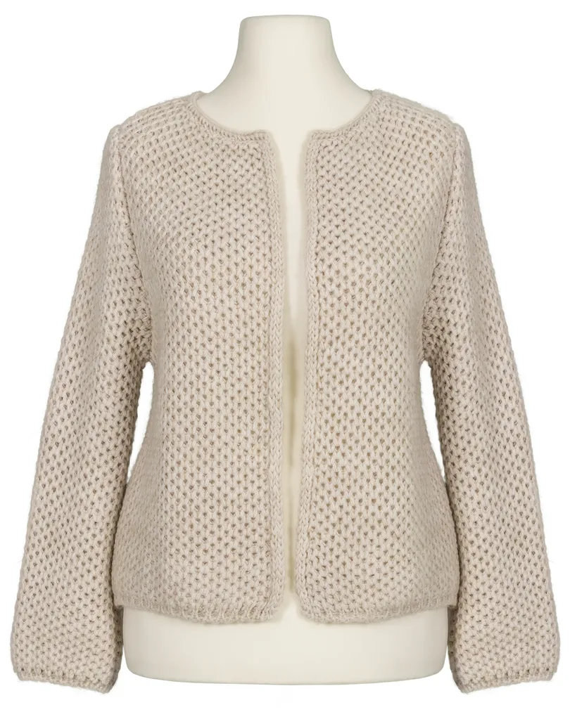 Strickh�lle mit Mohair in beige von Made in Italy
