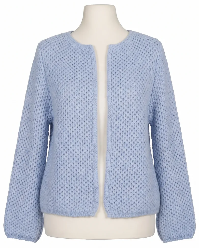 Strickh�lle mit Mohair in hellblau von Made in Italy
