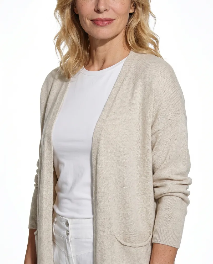 Strickh�lle mit Viskose in  beige von Diana (Bild 4)