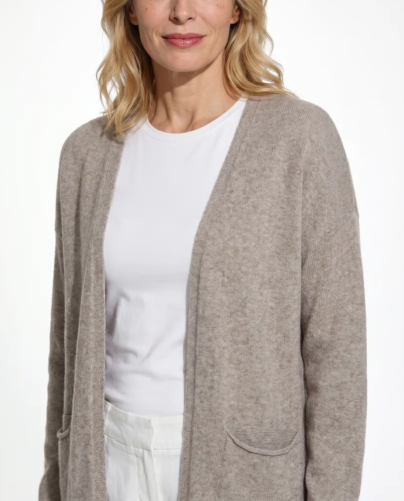 Strickh�lle mit Viskose in  hellbraun von Diana (Bild 3)