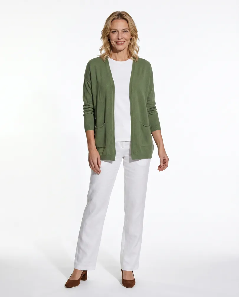 Strickh�lle mit Viskose in  khaki von Diana (Bild 3)
