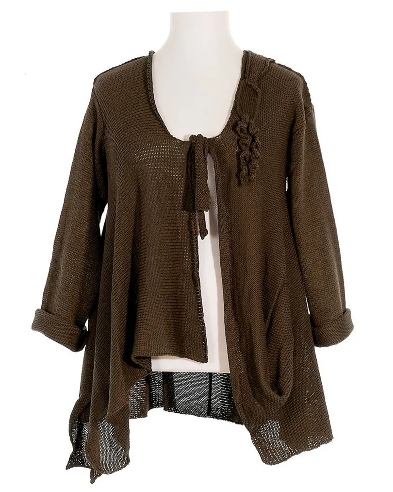 Strickjacke A-Linie in  braun von Amandine (Bild 1)