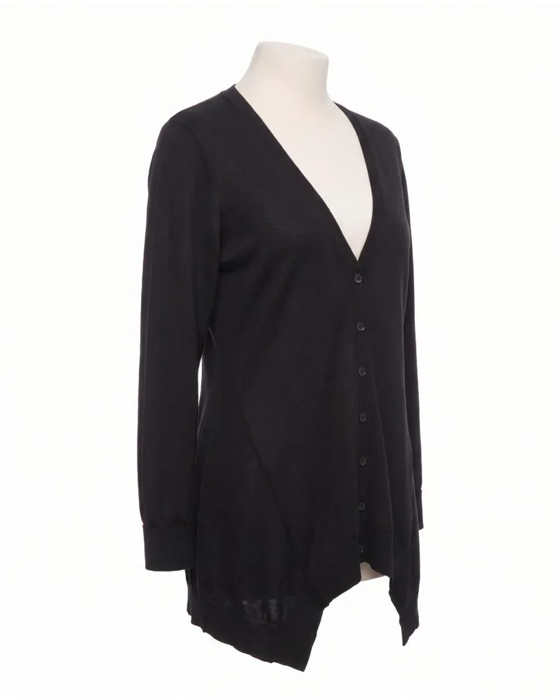 Strickjacke mit Baumwolle in  schwarz von Shulamite made in Italy (Bild 2)