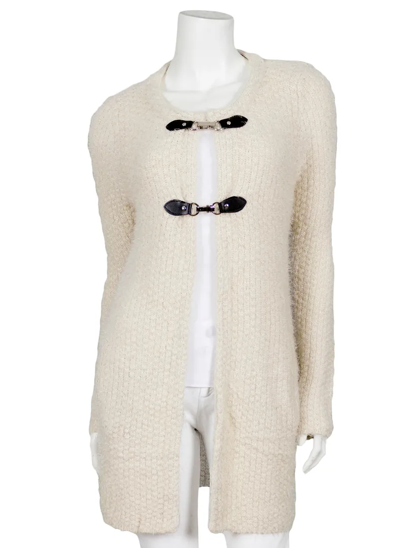 Strickjacke Wabenmuster in wollwei� von Allyson Frankreich