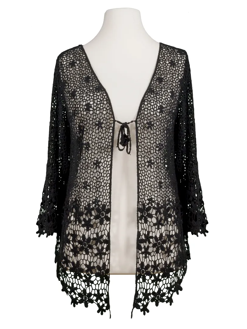 Strickjacke Makramee in  schwarz von RESTART (Bild 1)