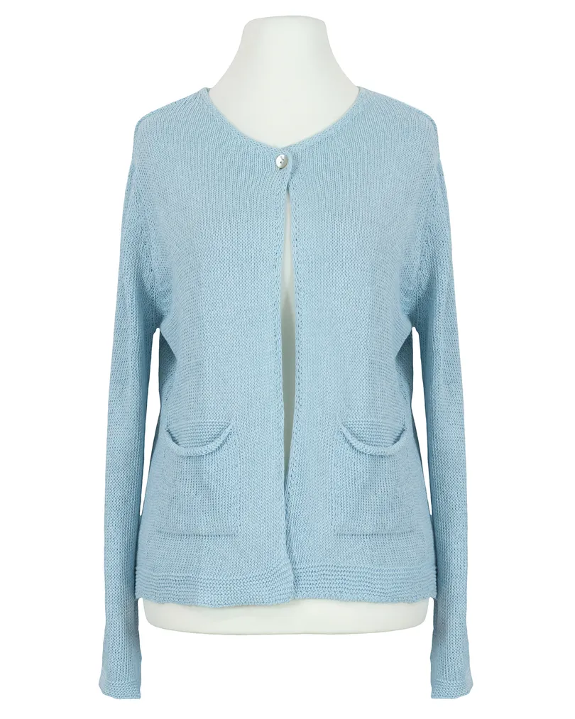 Strickjacke Baumwolle in  hellblau von Selected Touch (Bild 1)