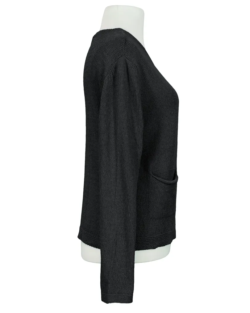 Strickjacke Baumwolle in  schwarz von Selected Touch (Bild 2)