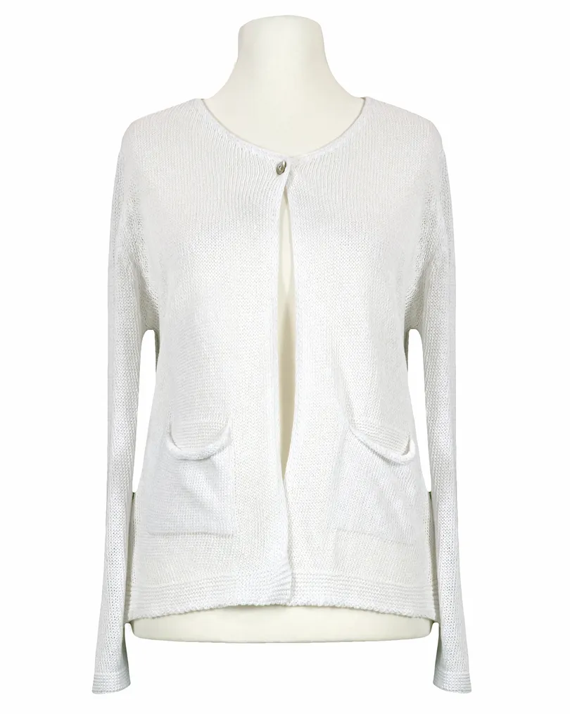 Strickjacke Baumwolle in  wei� von Selected Touch (Bild 1)