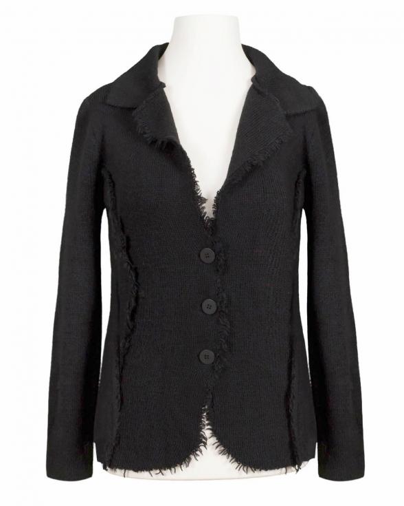 Strickjacke Blazerstil in  schwarz von Spaziodonna (Bild 1)