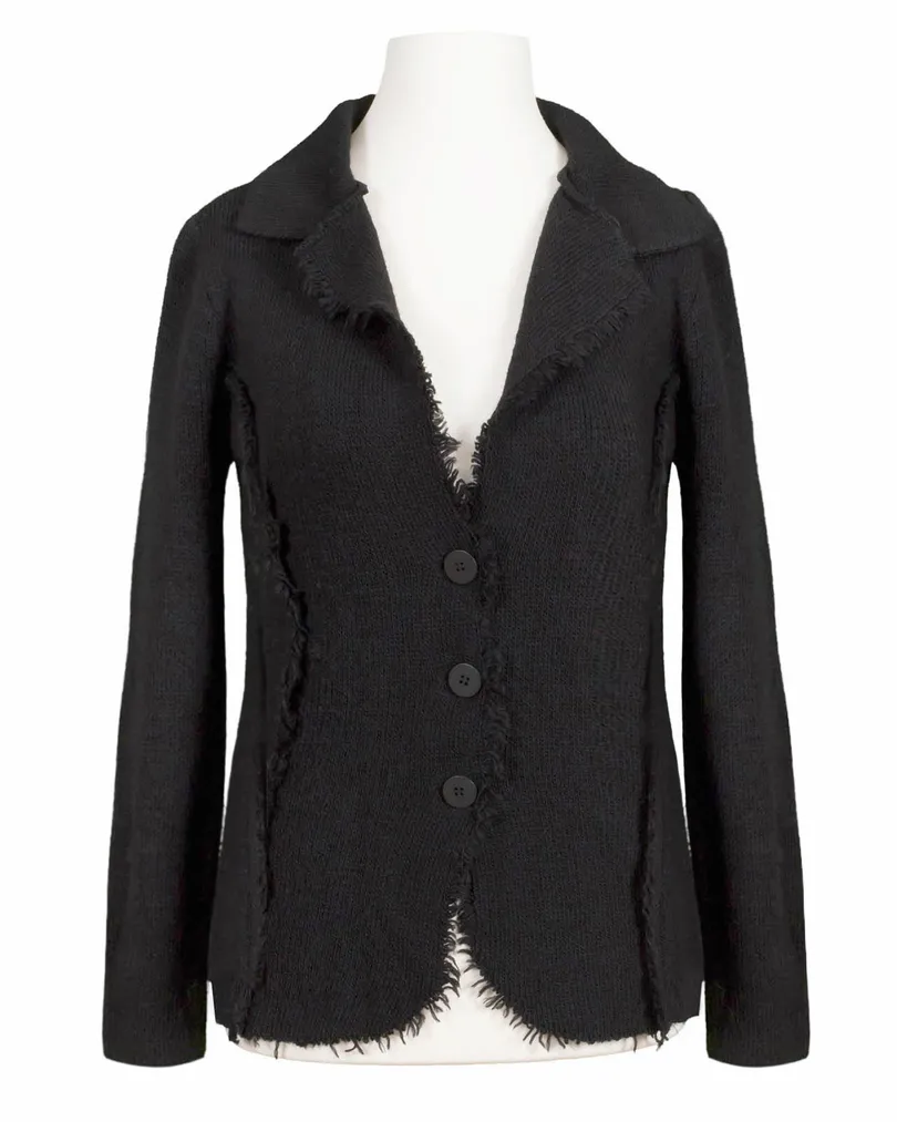 Strickjacke Blazerstil in  schwarz von Spaziodonna (Bild 1)