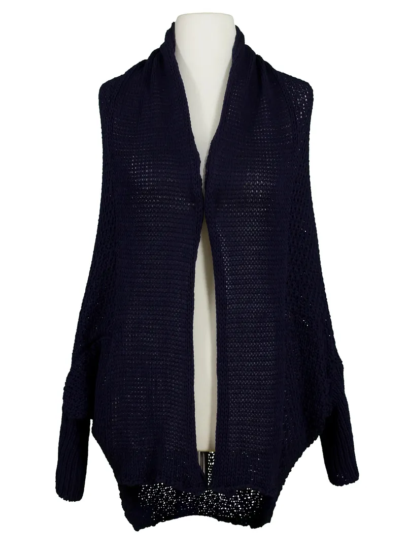 Strickjacke Ballonschnitt in  blau von Spaziodonna (Bild 1)