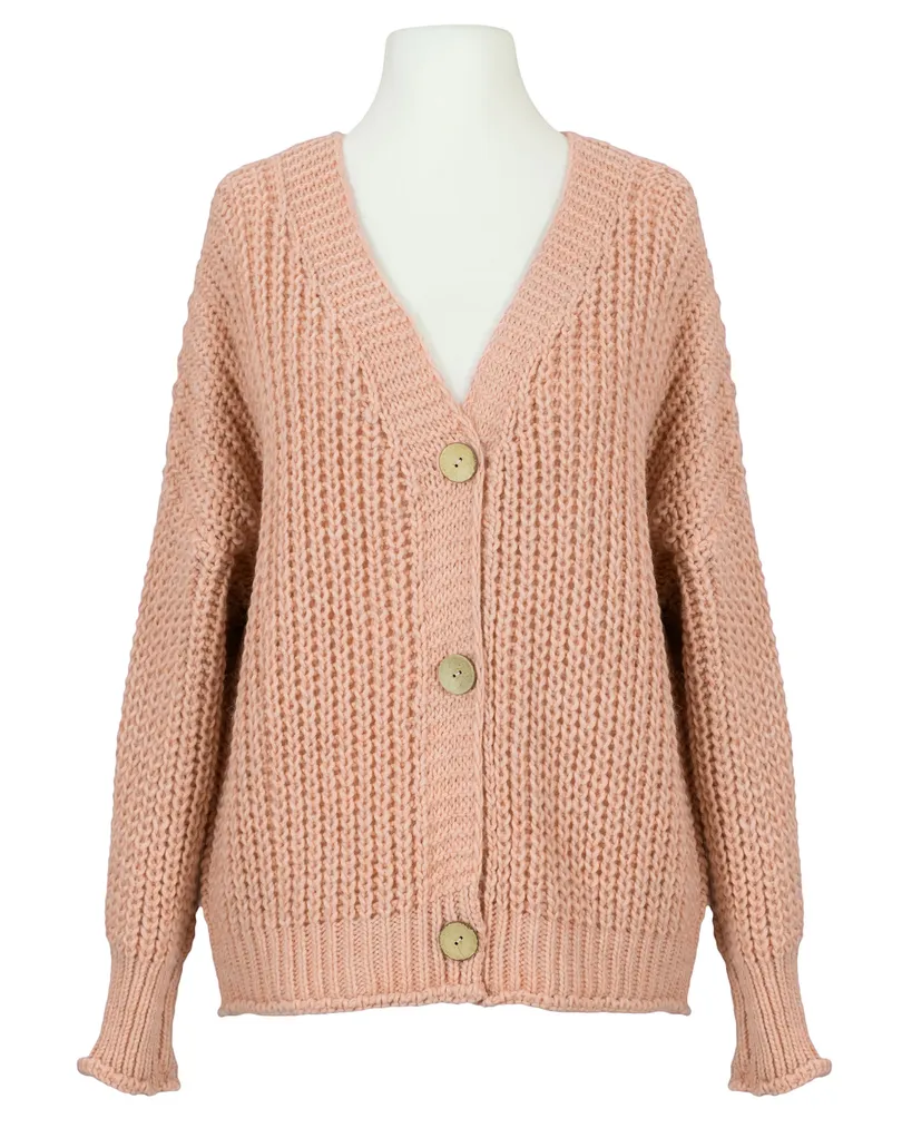 Strickjacke Grobstrick in  peach von Made in Italy (Bild 1)