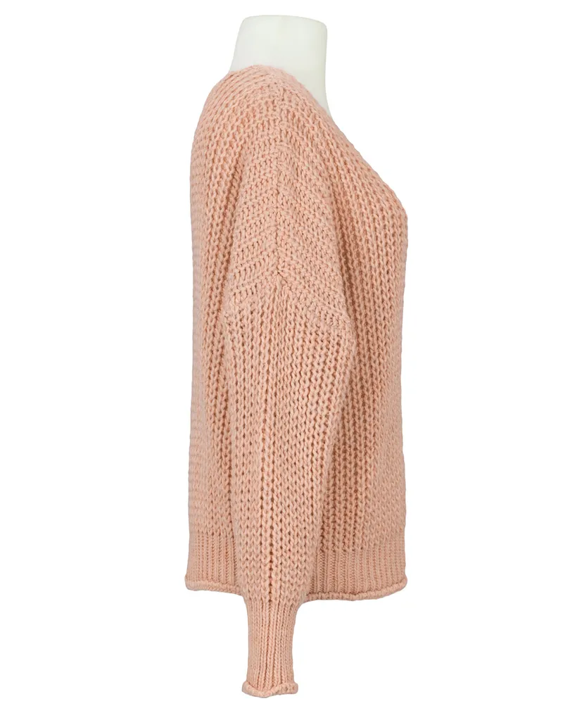 Strickjacke Grobstrick in  peach von Made in Italy (Bild 2)