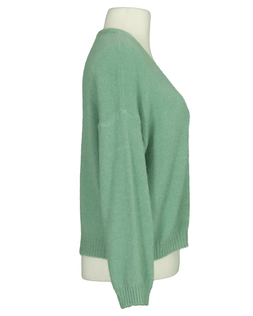 Strickjacke mit Alpaka in  lindgr�n von Made in Italy (Bild 2)