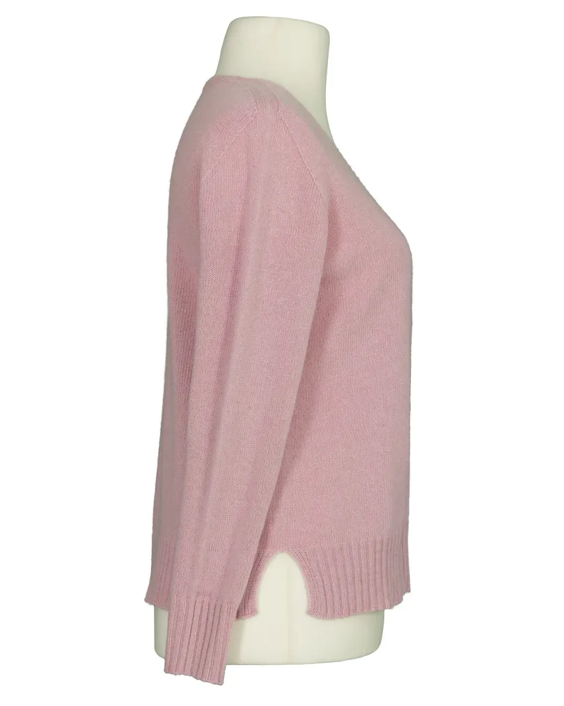 Strickjacke mit Cashmere in  rosa von Made in Italy (Bild 2)