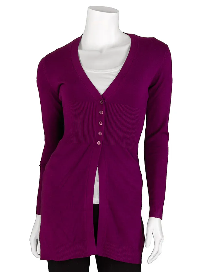Strickjacke mit Cashmere in  beere von fashion made in italy (Bild 1)
