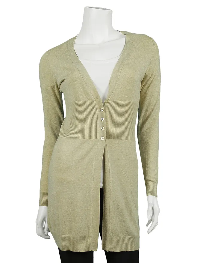 Strickjacke mit Cashmere in beige von fashion made in italy