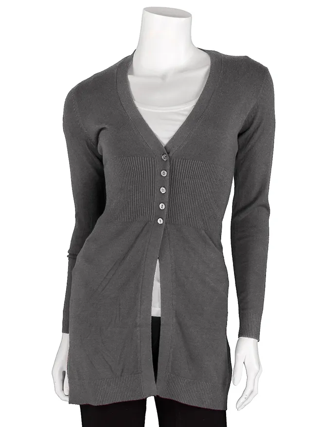 Strickjacke mit Cashmere in grau von fashion made in italy