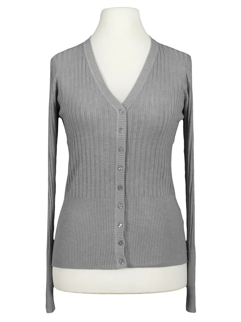 Strickjacke mit Cashmere in  grau von miss love (Bild 1)