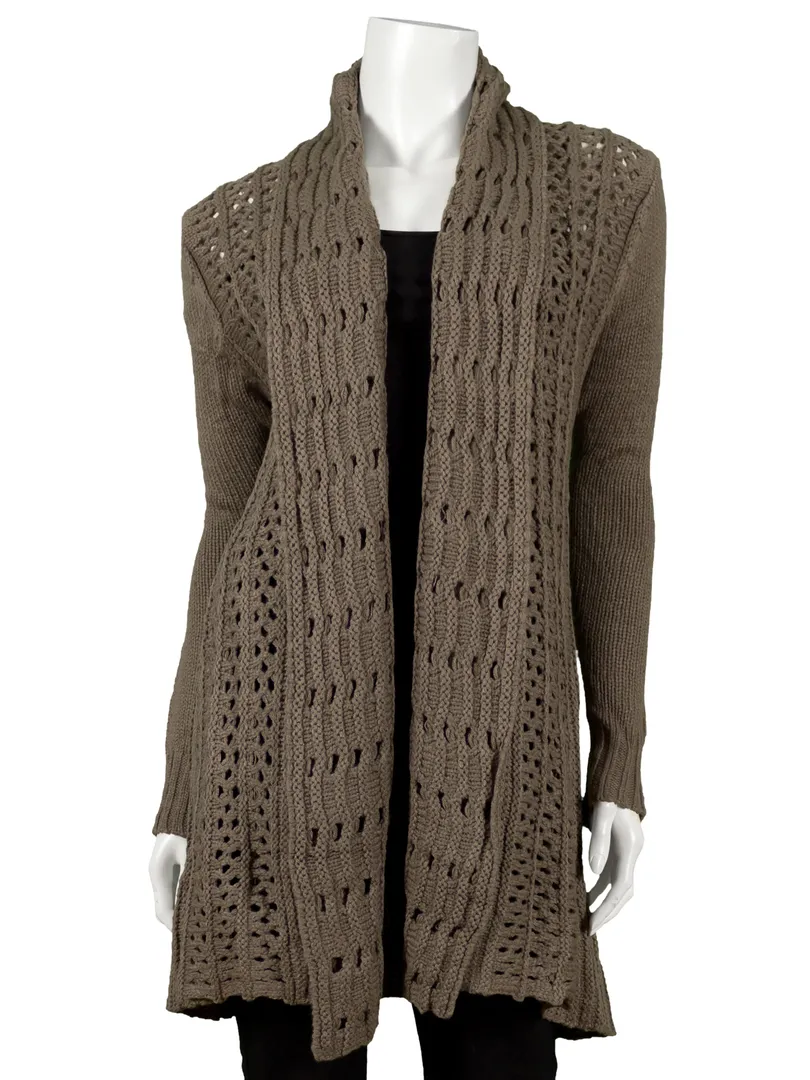 Strickjacke mit Cashmere in  braun von DD-II (Bild 1)
