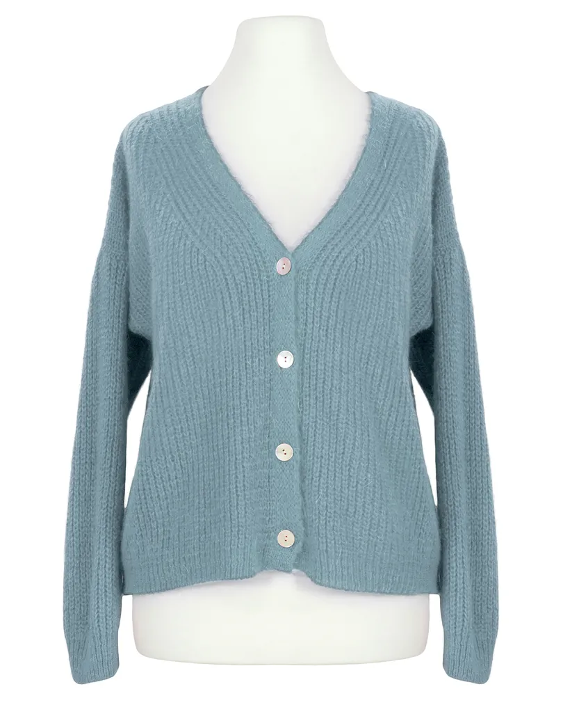 Strickjacke mit Mohair in  aqua von Diana (Bild 1)