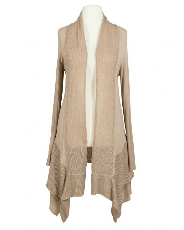 Strickjacke mit Mohair in beige von Spaziodonna