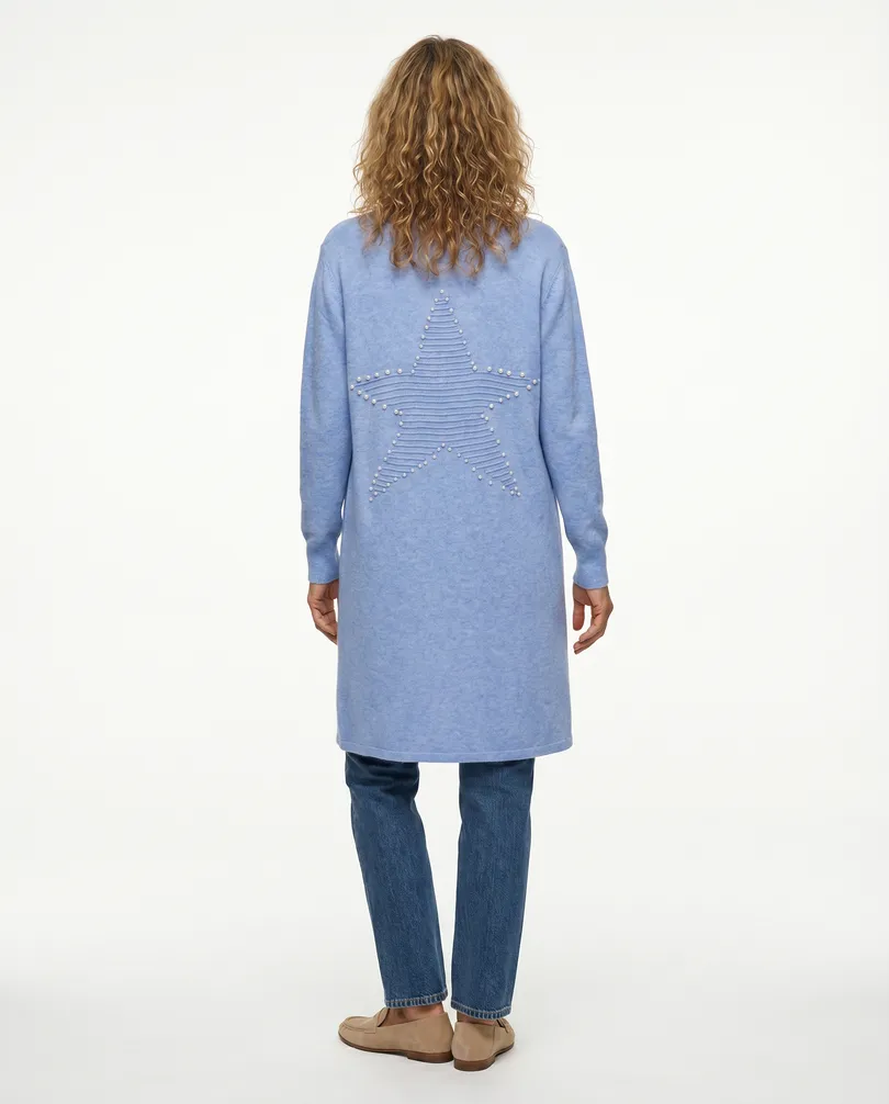 Strickjacke mit Stern in  hellblau von M & V (Bild 5)