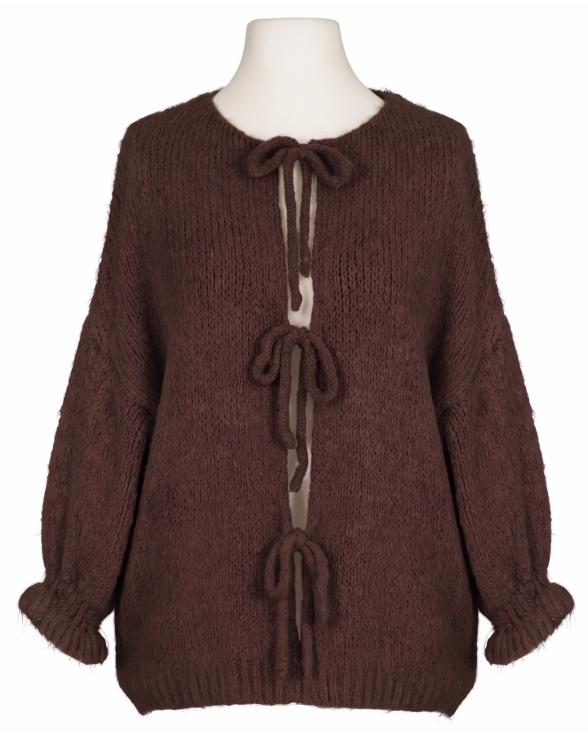 Strickjacke Oversize in braun von Made in Italy