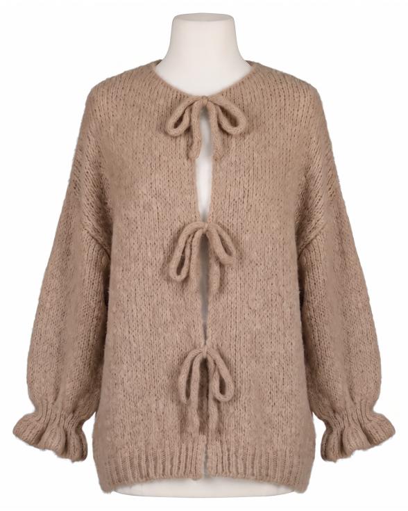 Strickjacke Oversize in camel von Made in Italy