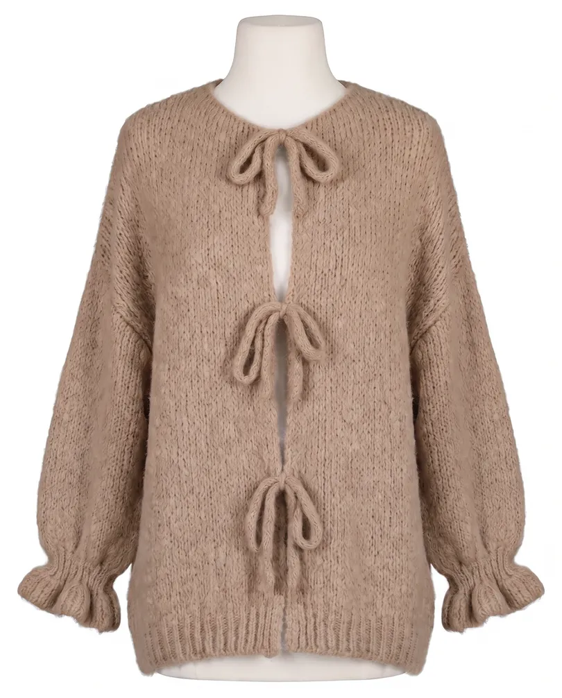Strickjacke Oversize in camel von Made in Italy