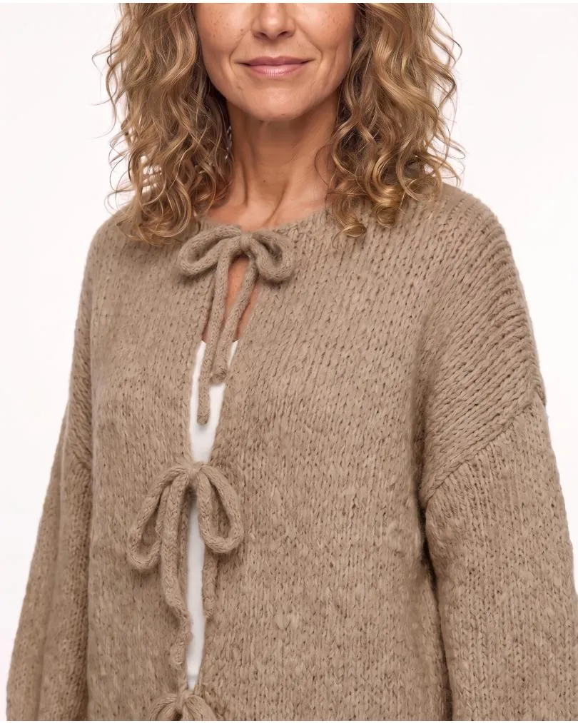 Strickjacke Oversize in  camel von Made in Italy (Bild 4)