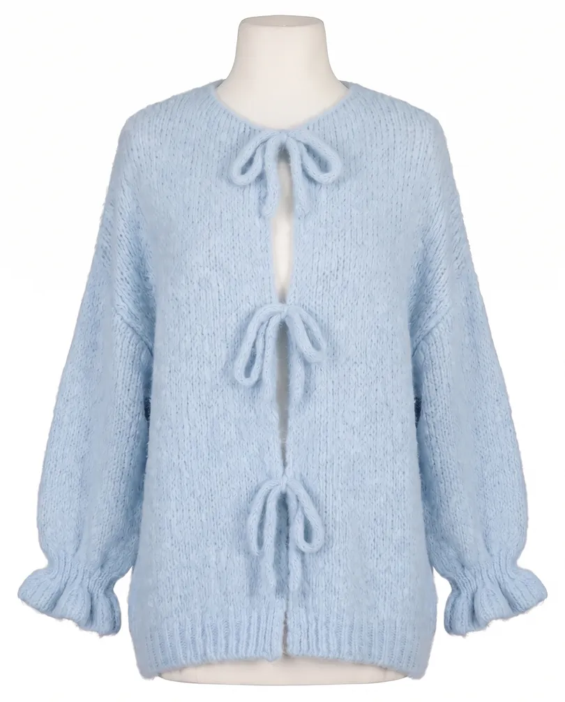 Strickjacke Oversize in hellblau von Made in Italy