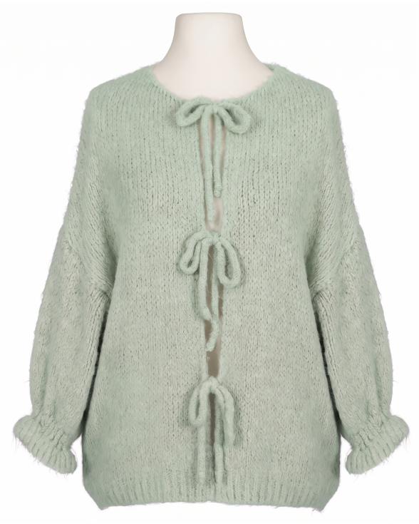 Strickjacke Oversize in mint von Made in Italy
