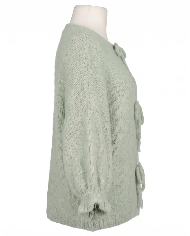 Strickjacke Oversize in  mint von Made in Italy (Bild 2)