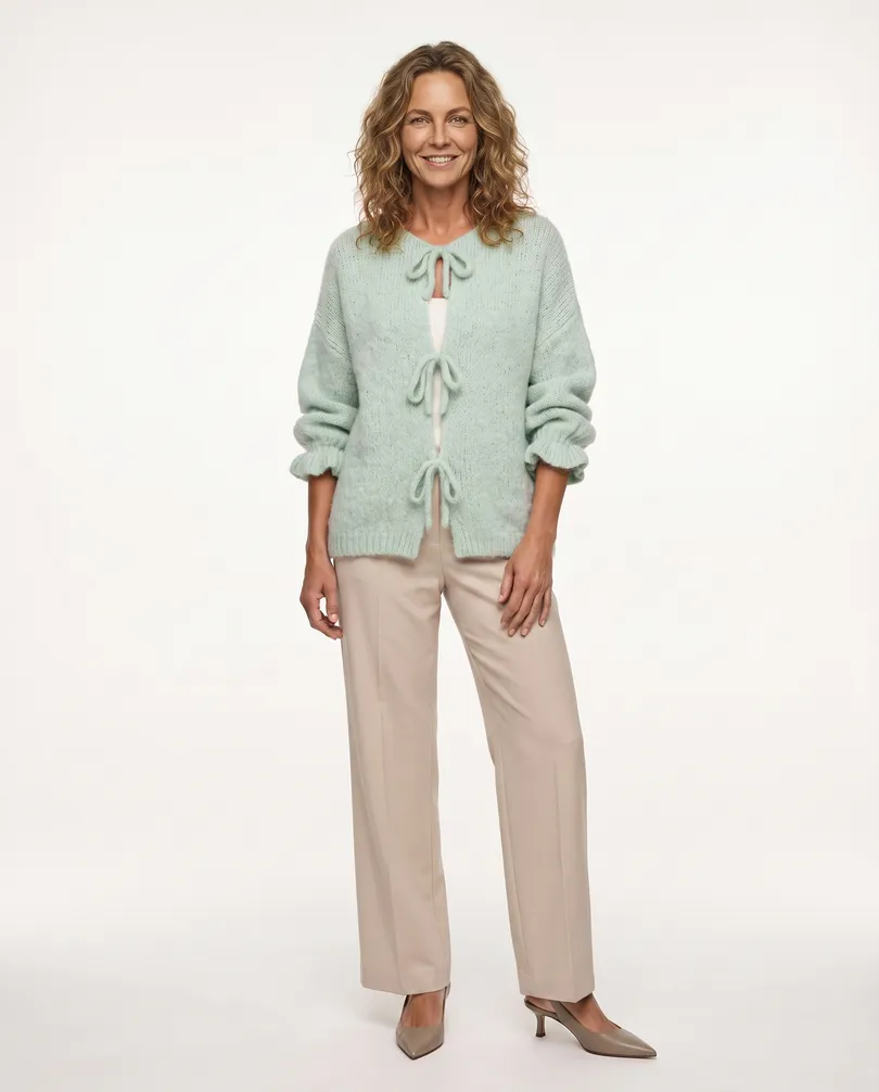 Strickjacke Oversize in  mint von Made in Italy (Bild 3)