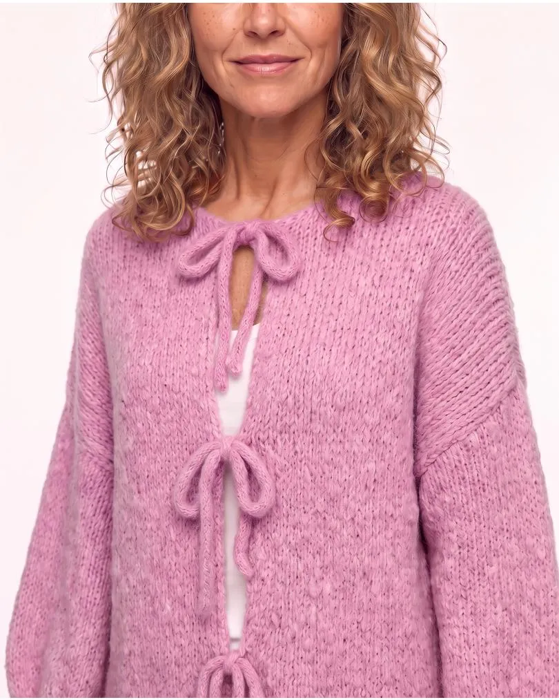Strickjacke Oversize in  pink von Made in Italy (Bild 4)